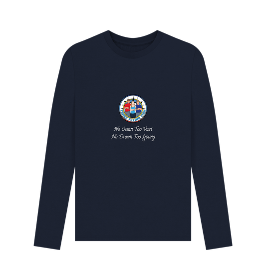 Navy Blue Printed Long Sleeve T Shirt