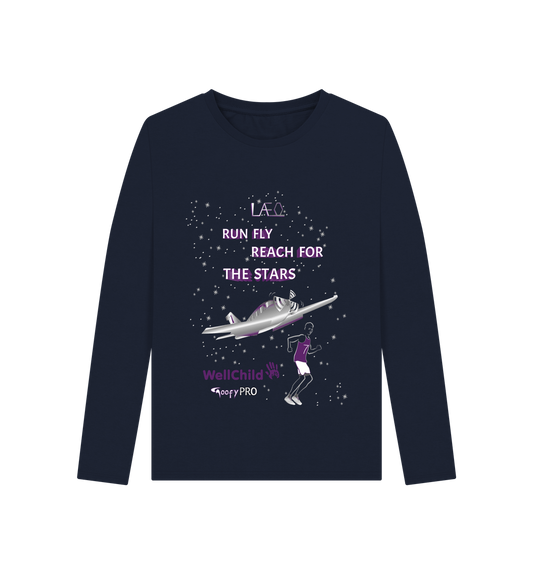 Women's Organic Cotton Long Sleeve T-Shirt - Leo Oxford