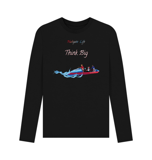 Men's Organic Cotton Long Sleeve T-Shirt - Navigate Life, Think Big