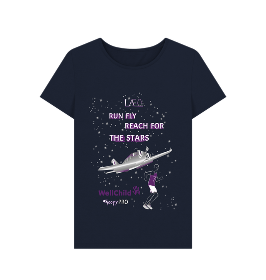 Navy Blue Printed T-shirt Front
