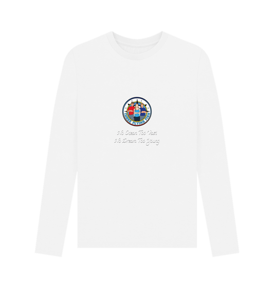 White Printed Long Sleeve T Shirt