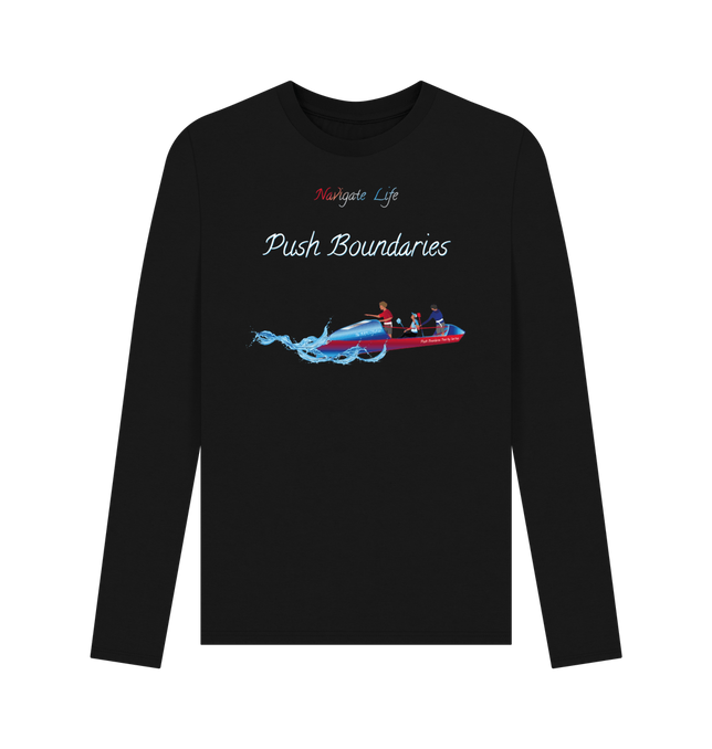 Black Printed Long Sleeve T Shirt