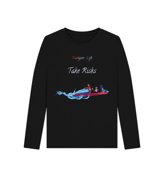 Black Printed Long Sleeve T Shirt